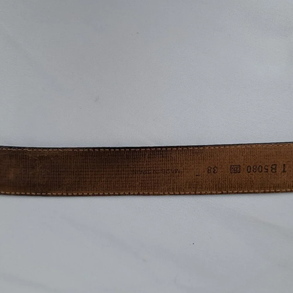 Tommy Bahama Leather & Woven Nylon Belt Size 38 Made in Spain - Picture 11 of 16